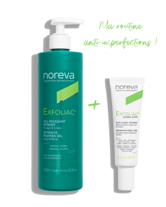 Routine anti-imperfections : Exfoliac Global X-pro + Gel moussant intensif